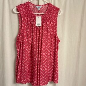 Brand new sleeveless pretty in pink top.